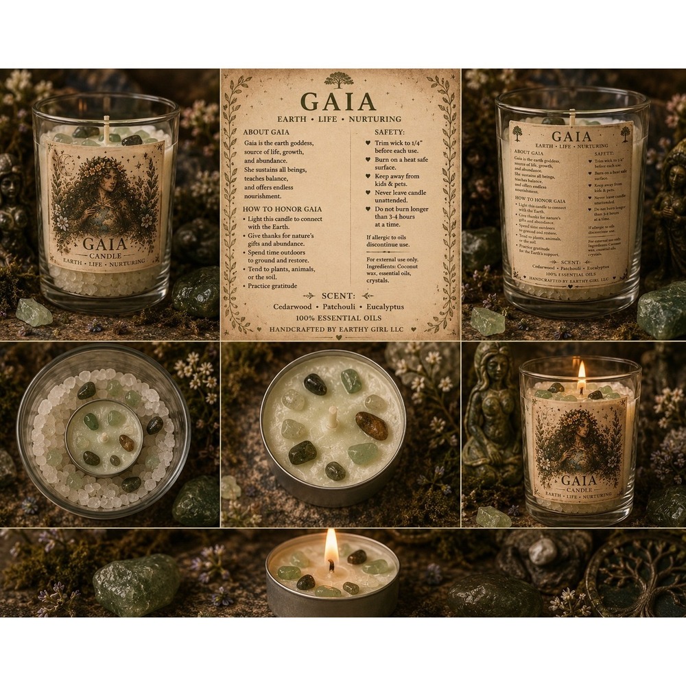 Gaia‎ Goddess Tealight Candle Set